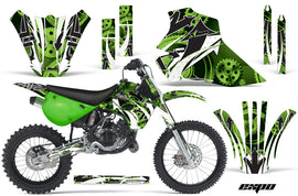 Dirt Bike Graphics Kit Decal Wrap For Kawasaki KX80 KX100 1995-1997 EXPO GREEN-atv motorcycle utv parts accessories gear helmets jackets gloves pantsAll Terrain Depot
