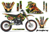Graphics Kit Decal Wrap + # Plates For Kawasaki KX80 KX100 1995-1997 FIRESTORM GREEN