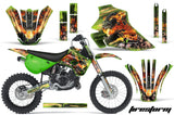 Dirt Bike Graphics Kit Decal Wrap For Kawasaki KX80 KX100 1995-1997 FIRESTORM GREEN