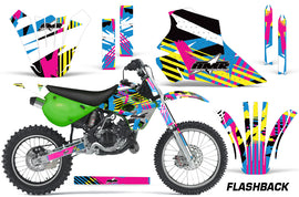 Dirt Bike Graphics Kit Decal Wrap For Kawasaki KX80 KX100 1995-1997 FLASHBACK-atv motorcycle utv parts accessories gear helmets jackets gloves pantsAll Terrain Depot