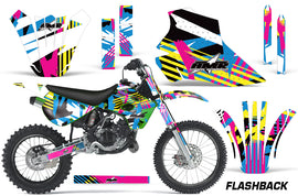 Graphics Kit Decal Wrap + # Plates For Kawasaki KX80 KX100 1995-1997 FLASHBACK-atv motorcycle utv parts accessories gear helmets jackets gloves pantsAll Terrain Depot