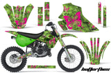 Dirt Bike Graphics Kit Decal Wrap For Kawasaki KX80 KX100 1995-1997 BUTTERFLIES PINK GREEN