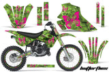 Graphics Kit Decal Wrap + # Plates For Kawasaki KX80 KX100 1995-1997 BUTTERFLIES PINK GREEN