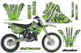 Graphics Kit Decal Wrap + # Plates For Kawasaki KX80 KX100 1995-1997 DEADEN GREEN