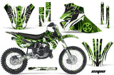 Graphics Kit Decal Wrap + # Plates For Kawasaki KX80 KX100 1995-1997 EXPO GREEN