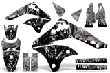 Dirt Bike Decal Graphic Kit Sticker Wrap For Kawasaki KXF450 2006-2008 REAPER SILVER