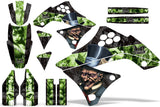Dirt Bike Decal Graphic Kit Sticker Wrap For Kawasaki KXF450 2006-2008 HATTER GREEN BLACK
