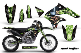 Dirt Bike Graphics Kit Decal Sticker Wrap For Kawasaki KLX450 2008-2012 HATTER GREEN BLACK-atv motorcycle utv parts accessories gear helmets jackets gloves pantsAll Terrain Depot