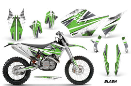 Dirt Bike Graphics Kit Decal Wrap For KTM SX/XCR-W/EXC/XC/XC-W/XCF-W 2007-2011 SLASH GREEN WHITE-atv motorcycle utv parts accessories gear helmets jackets gloves pantsAll Terrain Depot