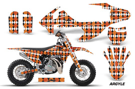 Dirt Bike Decal Graphics Kit Sticker Wrap For KTM SX50 SX 50 2016-2018 ARGYLE ORANGE-atv motorcycle utv parts accessories gear helmets jackets gloves pantsAll Terrain Depot