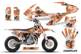 Dirt Bike Decal Graphics Kit Sticker Wrap For KTM SX50 SX 50 2016-2018 CAMOPLATE ORANGE