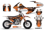 Dirt Bike Decal Graphics Kit Sticker Wrap For KTM SX50 SX 50 2016-2018 CARBONX ORANGE