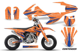 Dirt Bike Decal Graphics Kit Sticker Wrap For KTM SX50 SX 50 2016-2018 CONTENDER BLUE ORANGE-atv motorcycle utv parts accessories gear helmets jackets gloves pantsAll Terrain Depot