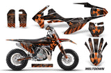 Dirt Bike Decal Graphics Kit Sticker Wrap For KTM SX50 SX 50 2016-2018 MELTDOWN ORANGE BLACK