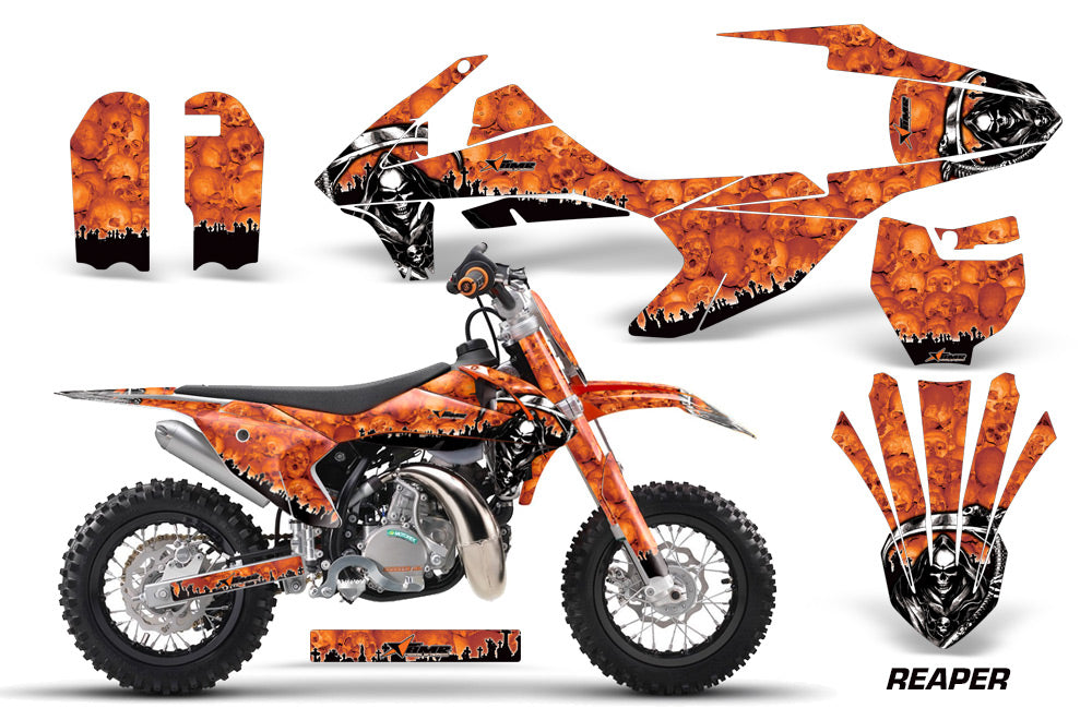 Dirt Bike Decal Graphics Kit Sticker Wrap For KTM SX50 SX 50 2016-2018 REAPER ORANGE-atv motorcycle utv parts accessories gear helmets jackets gloves pantsAll Terrain Depot