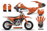 Dirt Bike Decal Graphics Kit Sticker Wrap For KTM SX50 SX 50 2016-2018 REAPER ORANGE