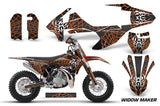Dirt Bike Decal Graphics Kit Sticker Wrap For KTM SX50 SX 50 2016-2018 WIDOW ORANGE BLACK