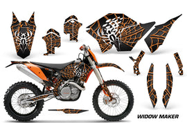 Dirt Bike Graphics Kit Decal Wrap For KTM SX/XCR-W/EXC/XC/XC-W/XCF-W 2007-2011 WIDOW ORANGE BLACK-atv motorcycle utv parts accessories gear helmets jackets gloves pantsAll Terrain Depot