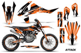 GraphicS Kit Decal Wrap + # Plates For KTM SX SXF XCF 250/350/450 2016+ ATTACK ORANGE