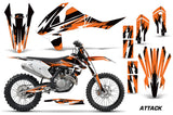 Dirt Bike Decal Graphic Kit Wrap For KTM SX SXF XCF 250/350/450 2016+ ATTACK ORANGE