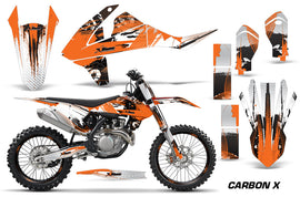 GraphicS Kit Decal Wrap + # Plates For KTM SX SXF XCF 250/350/450 2016+ CARBONX ORANGE-atv motorcycle utv parts accessories gear helmets jackets gloves pantsAll Terrain Depot