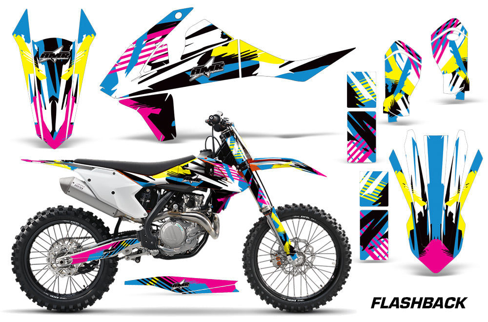 Dirt Bike Decal Graphic Kit Wrap For KTM SX SXF XCF 250/350/450 2016+ FLASHBACK-atv motorcycle utv parts accessories gear helmets jackets gloves pantsAll Terrain Depot