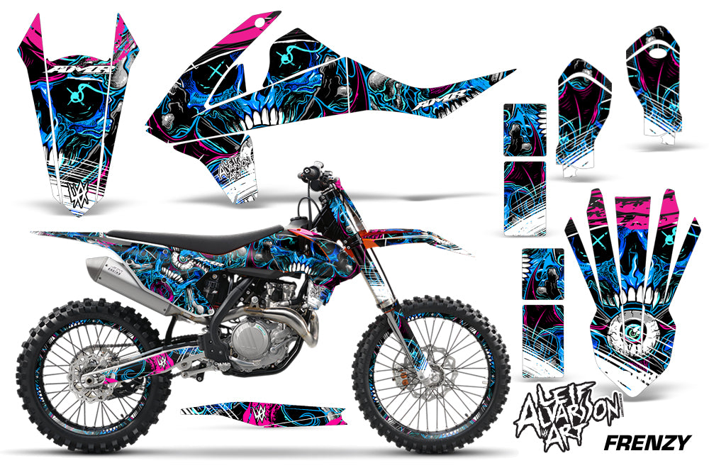 GraphicS Kit Decal Wrap + # Plates For KTM SX SXF XCF 250/350/450 2016+ FRENZY BLUE-atv motorcycle utv parts accessories gear helmets jackets gloves pantsAll Terrain Depot