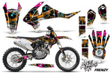 Dirt Bike Decal Graphic Kit Wrap For KTM SX SXF XCF 250/350/450 2016+ FRENZY ORANGE