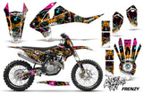 GraphicS Kit Decal Wrap + # Plates For KTM SX SXF XCF 250/350/450 2016+ FRENZY ORANGE
