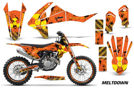 GraphicS Kit Decal Wrap + # Plates For KTM SX SXF XCF 250/350/450 2016+ MELTDOWN YELLOW ORANGE-atv motorcycle utv parts accessories gear helmets jackets gloves pantsAll Terrain Depot
