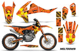 GraphicS Kit Decal Wrap + # Plates For KTM SX SXF XCF 250/350/450 2016+ MELTDOWN YELLOW ORANGE