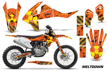 Load image into Gallery viewer, Dirt Bike Decal Graphic Kit Wrap For KTM SX SXF XCF 250/350/450 2016+ MELTDOWN YELLOW ORANGE-atv motorcycle utv parts accessories gear helmets jackets gloves pantsAll Terrain Depot