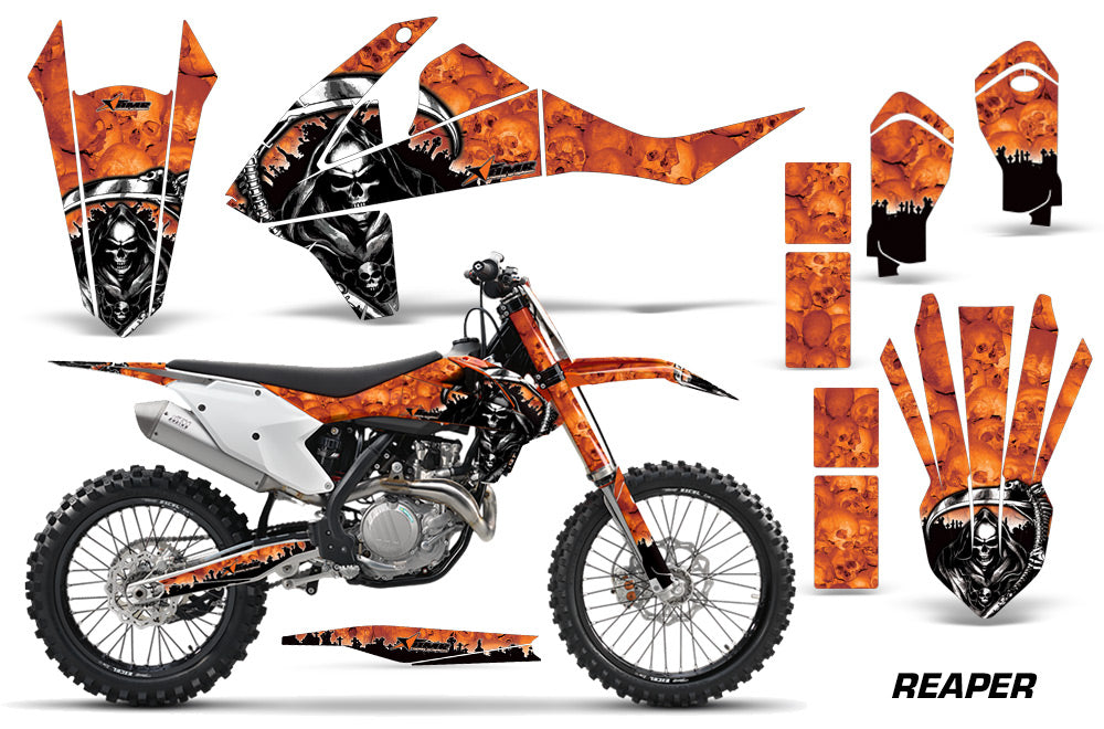 Dirt Bike Decal Graphic Kit Wrap For KTM SX SXF XCF 250/350/450 2016+ REAPER ORANGE-atv motorcycle utv parts accessories gear helmets jackets gloves pantsAll Terrain Depot