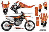 Dirt Bike Decal Graphic Kit Wrap For KTM SX SXF XCF 250/350/450 2016+ REAPER ORANGE