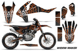 GraphicS Kit Decal Wrap + # Plates For KTM SX SXF XCF 250/350/450 2016+ WIDOW ORANGE BLACK