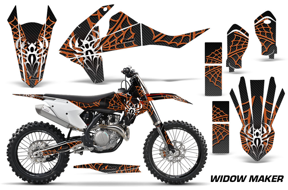 Dirt Bike Decal Graphic Kit Wrap For KTM SX SXF XCF 250/350/450 2016+ WIDOW ORANGE BLACK-atv motorcycle utv parts accessories gear helmets jackets gloves pantsAll Terrain Depot