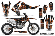 Load image into Gallery viewer, Dirt Bike Decal Graphic Kit Wrap For KTM SX SXF XCF 250/350/450 2016+ WIDOW ORANGE BLACK-atv motorcycle utv parts accessories gear helmets jackets gloves pantsAll Terrain Depot