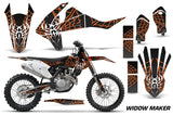 Dirt Bike Decal Graphic Kit Wrap For KTM SX SXF XCF 250/350/450 2016+ WIDOW ORANGE BLACK