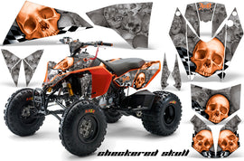 ATV Decal Graphics Kit Quad Wrap For KTM 450 450XC 525 525XC 2008-2013 CHECKERED ORANGE-atv motorcycle utv parts accessories gear helmets jackets gloves pantsAll Terrain Depot