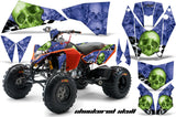 ATV Decal Graphics Kit Quad Wrap For KTM 450 450XC 525 525XC 2008-2013 CHECKERED GREEN BLUE