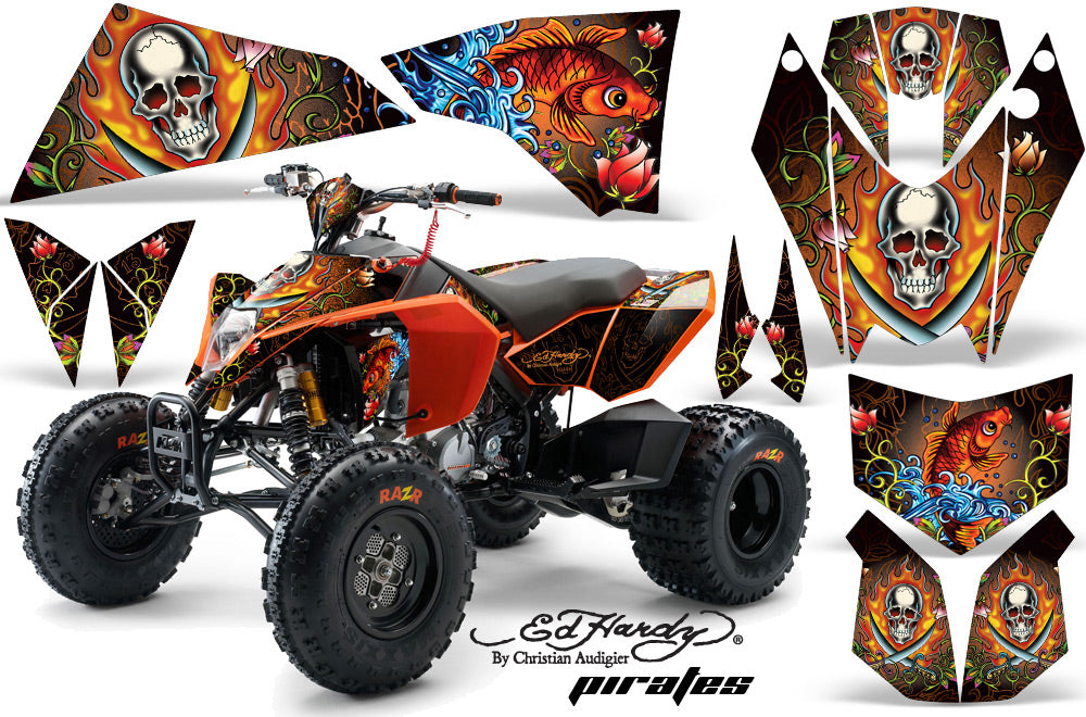 ATV Decal Graphics Kit Quad Wrap For KTM 450 450XC 525 525XC 2008-2013 EDHP ORANGE-atv motorcycle utv parts accessories gear helmets jackets gloves pantsAll Terrain Depot