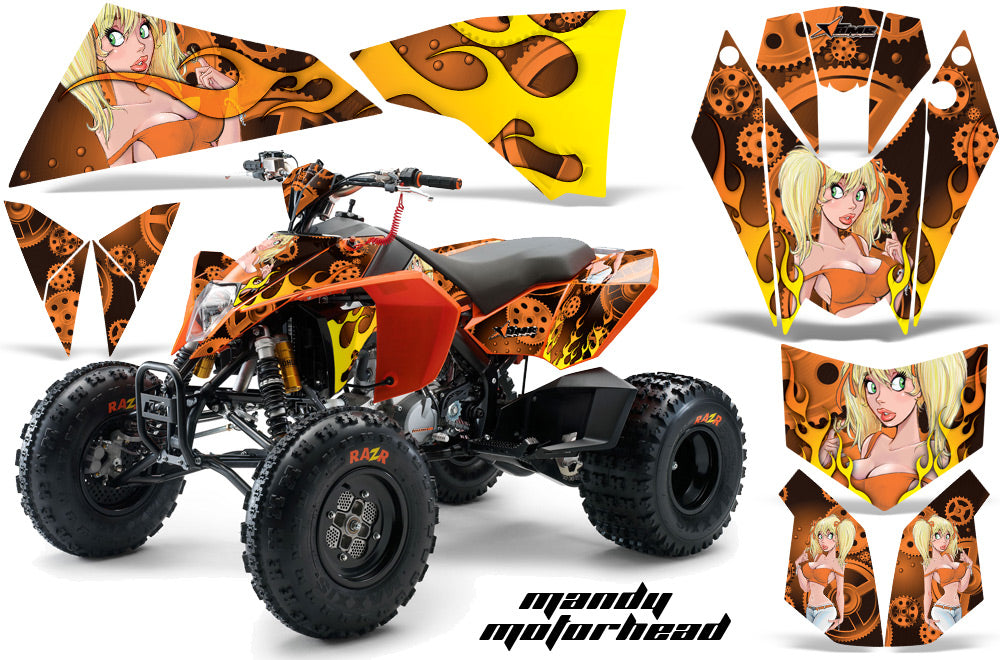 ATV Decal Graphics Kit Quad Wrap For KTM 450 450XC 525 525XC 2008-2013 MOTO MANDY ORANGE-atv motorcycle utv parts accessories gear helmets jackets gloves pantsAll Terrain Depot