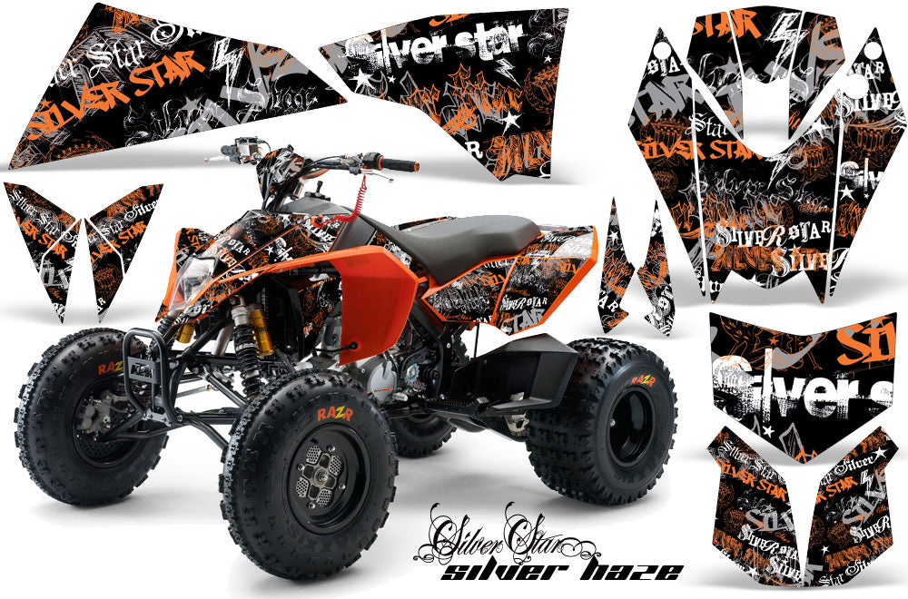 ATV Decal Graphics Kit Quad Wrap For KTM 450 450XC 525 525XC 2008-2013 SSSH ORANGE BLACK-atv motorcycle utv parts accessories gear helmets jackets gloves pantsAll Terrain Depot