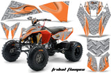 ATV Decal Graphics Kit Quad Wrap For KTM 450 450XC 525 525XC 2008-2013 TRIBAL ORANGE SILVER