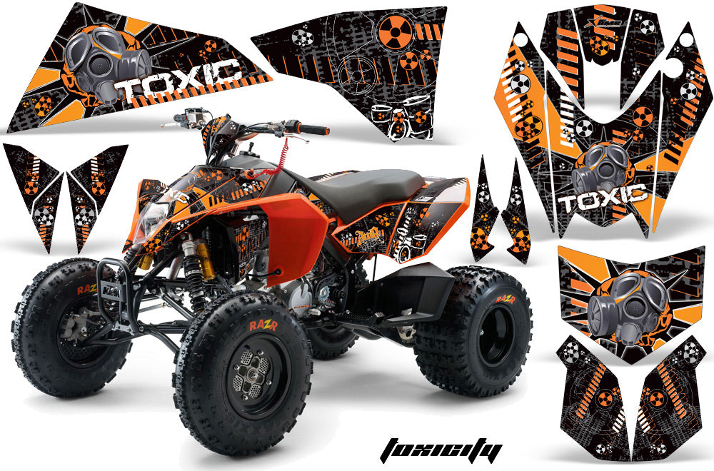 ATV Decal Graphics Kit Quad Wrap For KTM 450 450XC 525 525XC 2008-2013 TOXIC ORANGE BLACK-atv motorcycle utv parts accessories gear helmets jackets gloves pantsAll Terrain Depot