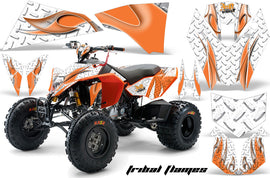 ATV Decal Graphics Kit Quad Wrap For KTM 450 450XC 525 525XC 2008-2013 TRIBAL ORANGE WHITE-atv motorcycle utv parts accessories gear helmets jackets gloves pantsAll Terrain Depot