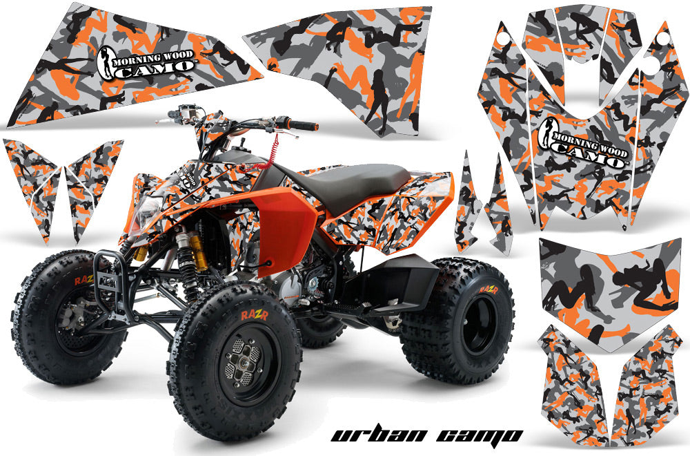 ATV Decal Graphics Kit Quad Wrap For KTM 450 450XC 525 525XC 2008-2013 URBAN CAMO ORANGE-atv motorcycle utv parts accessories gear helmets jackets gloves pantsAll Terrain Depot