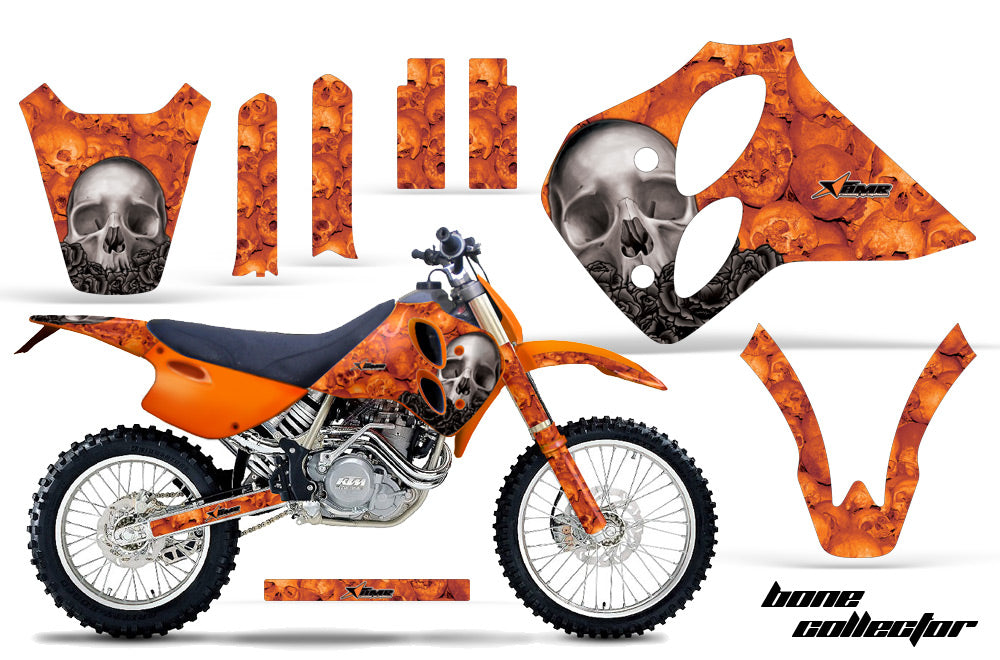 Dirt Bike Graphics Kit Decal Sticker Wrap For KTM SX/XC/EXC/LC4 1993-1997 BONES ORANGE-atv motorcycle utv parts accessories gear helmets jackets gloves pantsAll Terrain Depot