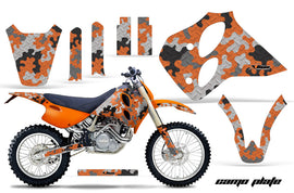 Dirt Bike Graphics Kit Decal Sticker Wrap For KTM SX/XC/EXC/LC4 1993-1997 CAMOPLATE ORANGE-atv motorcycle utv parts accessories gear helmets jackets gloves pantsAll Terrain Depot