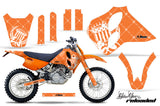 Dirt Bike Graphics Kit Decal Sticker Wrap For KTM SX/XC/EXC/LC4 1993-1997 RELOADED WHITE ORANGE